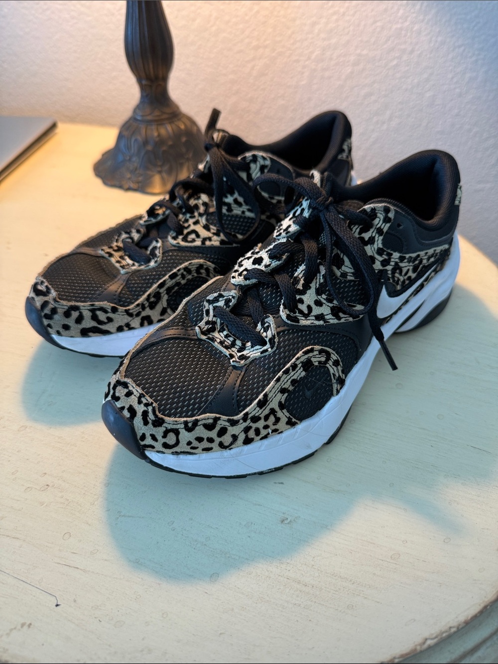 Nike AL8 sneakers, Leopard Print Black & Tan Women's Sneakers